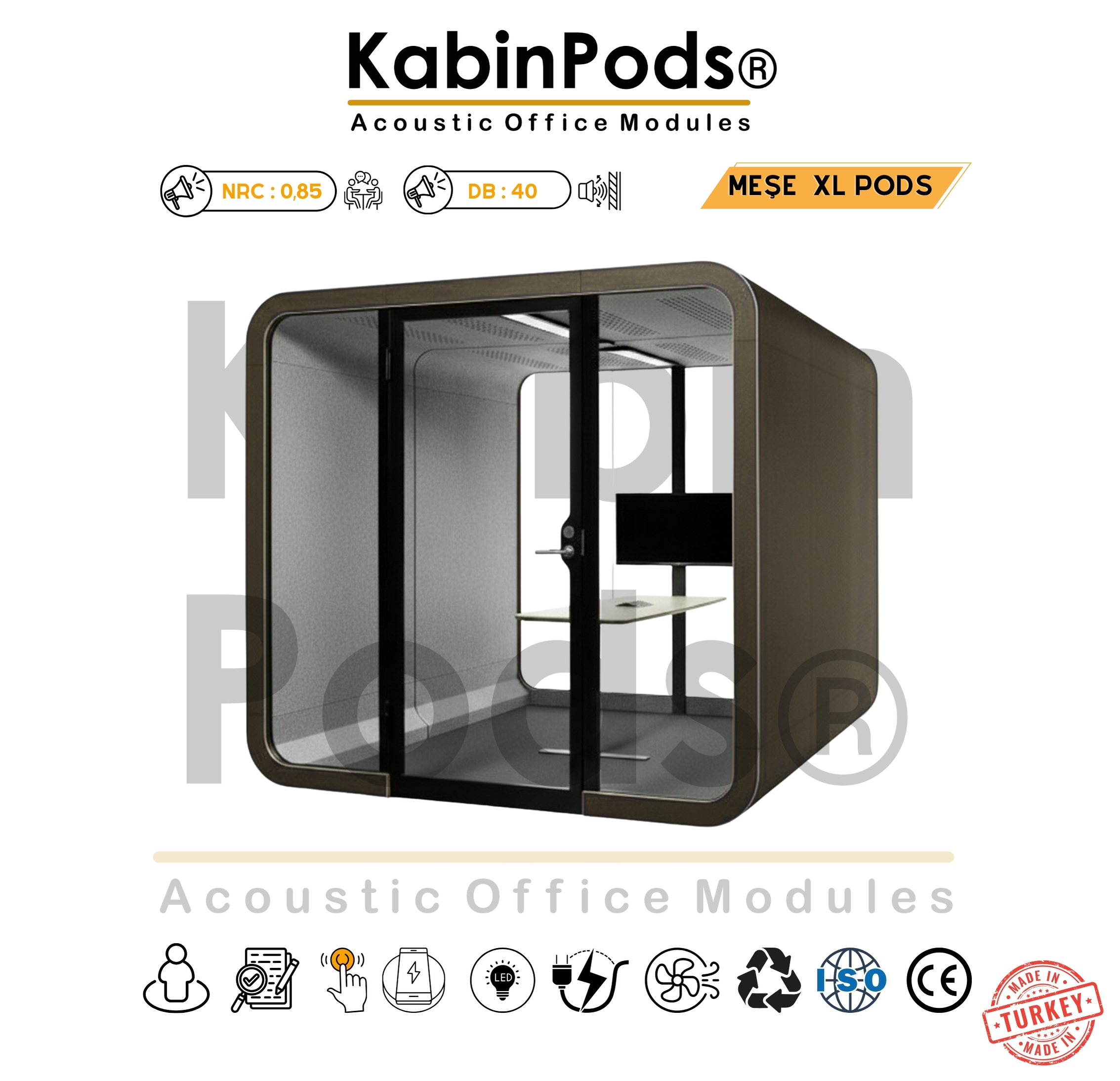 Çalışma Kabini Nedir? - Çalışma Kabini WorkPod WP-187 4-6-8 Kişilik Ses Yalıtımlı Kabin